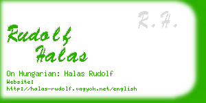 rudolf halas business card